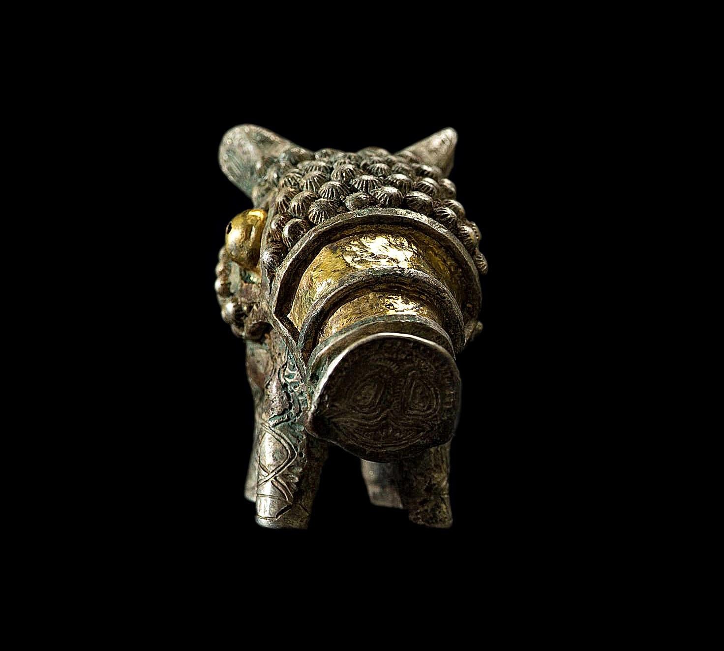 Gold and Silver Viking Figure of Boar, 9th-10th Century 5