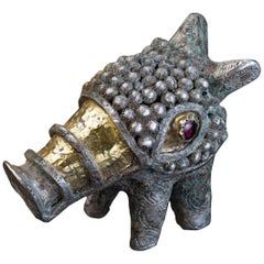 Gold and Silver Viking Figure of Boar, 9th-10th Century