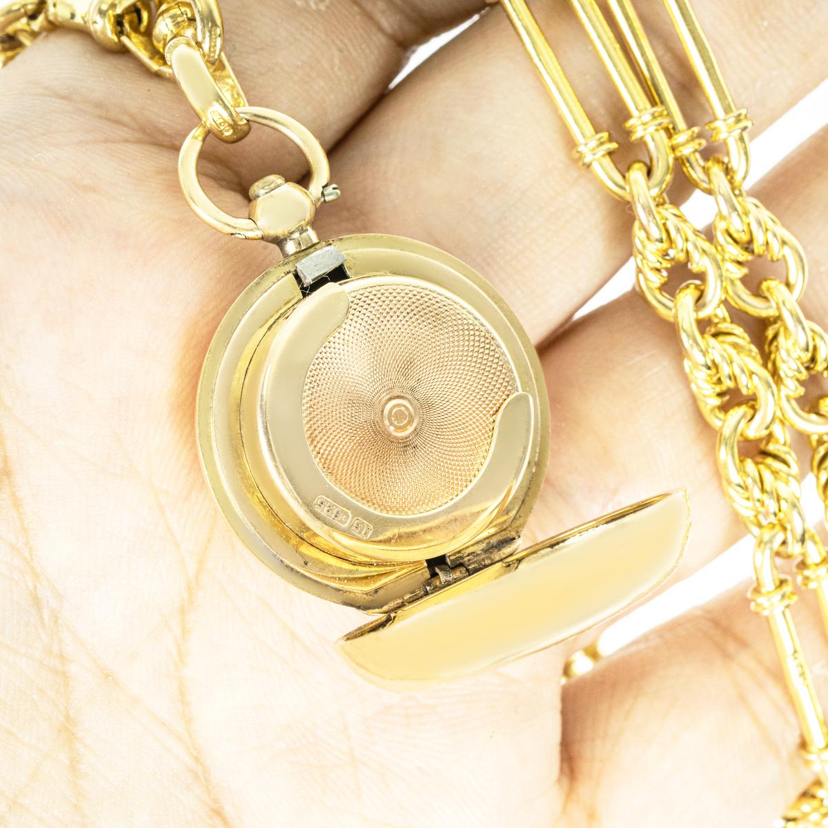 A Gold Antique Fetter and Rope link Watch Chain C1920 For Sale 2