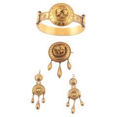 Gold Archaeological Revival Parure 19. Jahrhundert