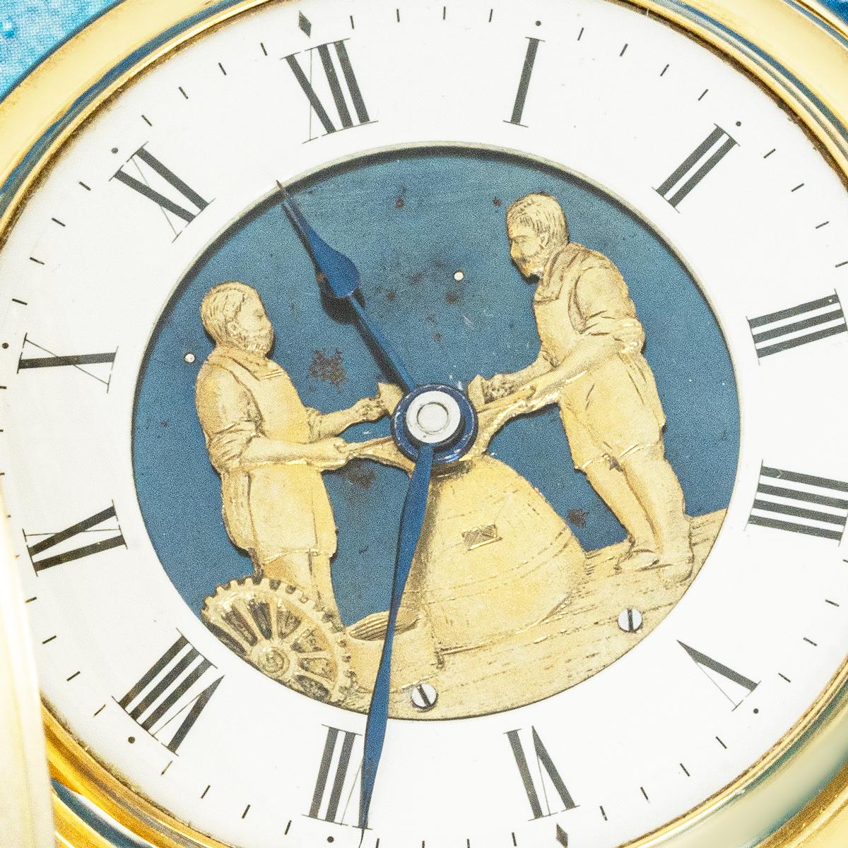 A Gold Automaton Quarter Repeater Hunter Pocket Watch C1896 In Excellent Condition For Sale In London, GB