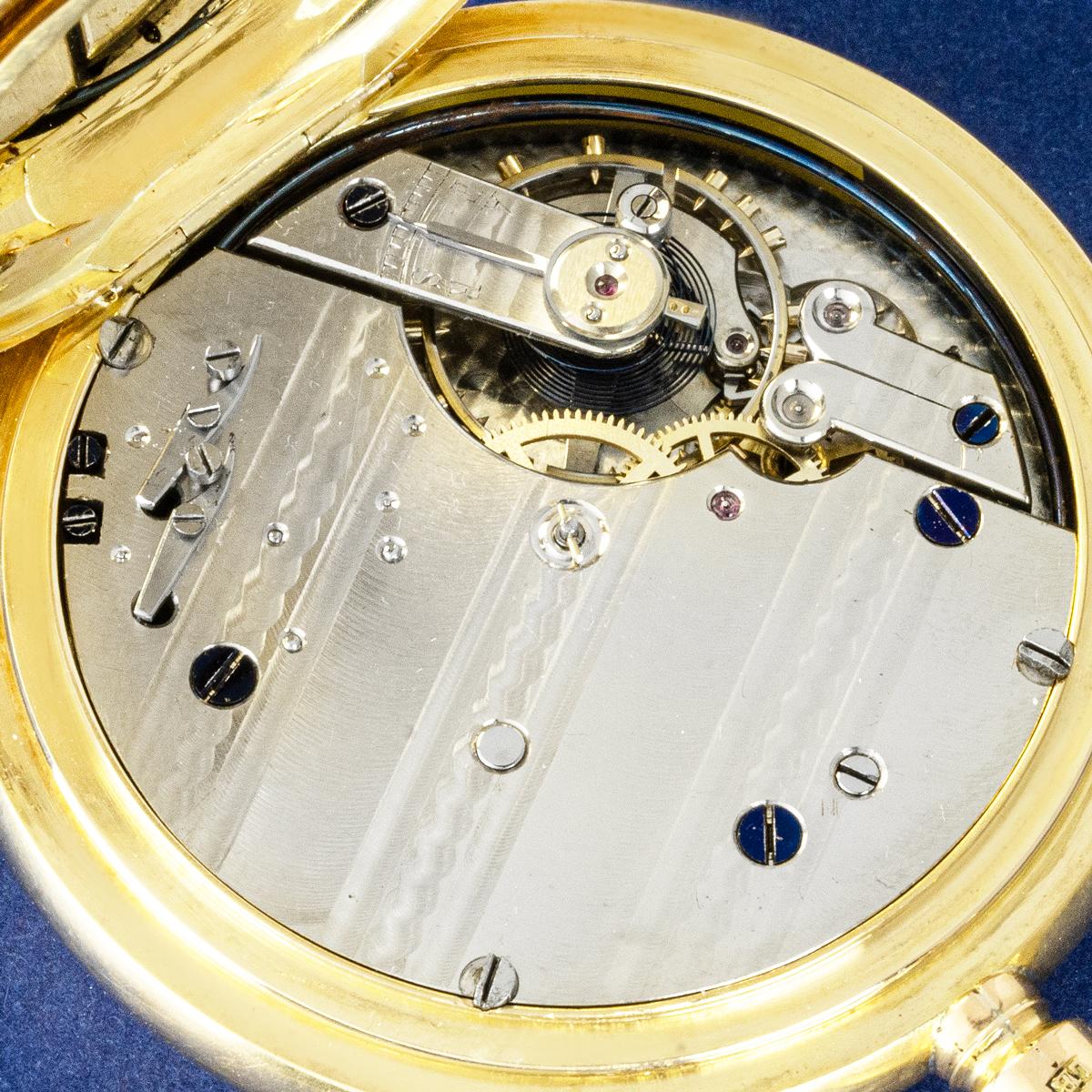 A Gold Automaton Quarter Repeater Hunter Pocket Watch C1896 For Sale 2