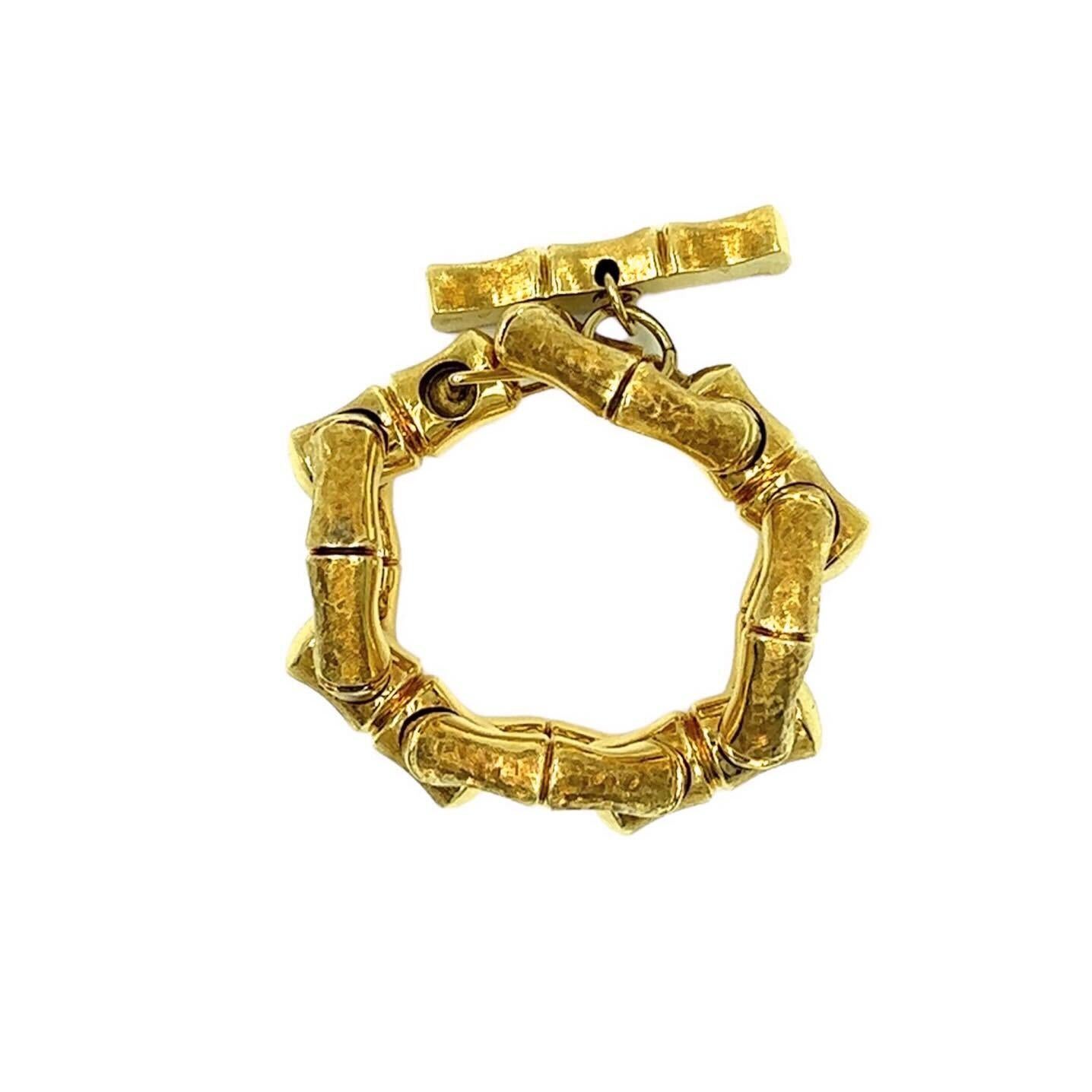 Women's or Men's Gold Bamboo Link Bracelet