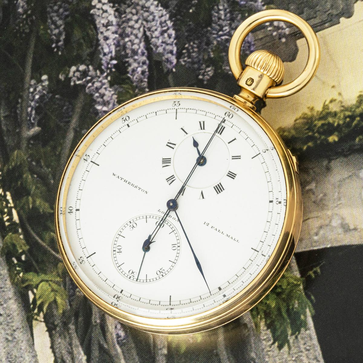 A Gold Chronograph Regulator Dial  Pocket Watch C1875 3
