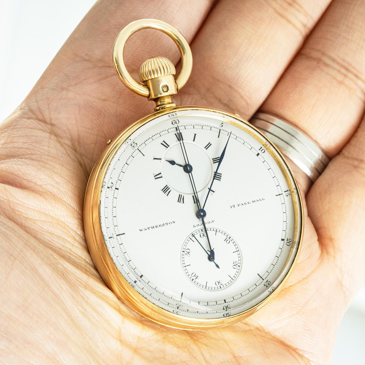 A Gold Chronograph Regulator Dial  Pocket Watch C1875 4