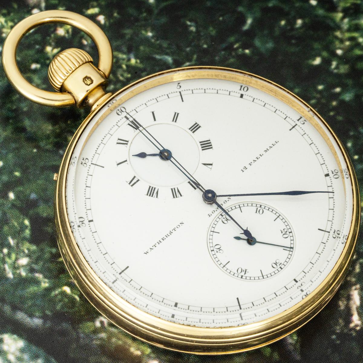 A Gold Chronograph Regulator Dial  Pocket Watch C1875 5
