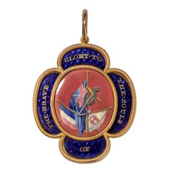 Gold, Enamel and Cameo Commemorative Pendant by William Tassie, 1805