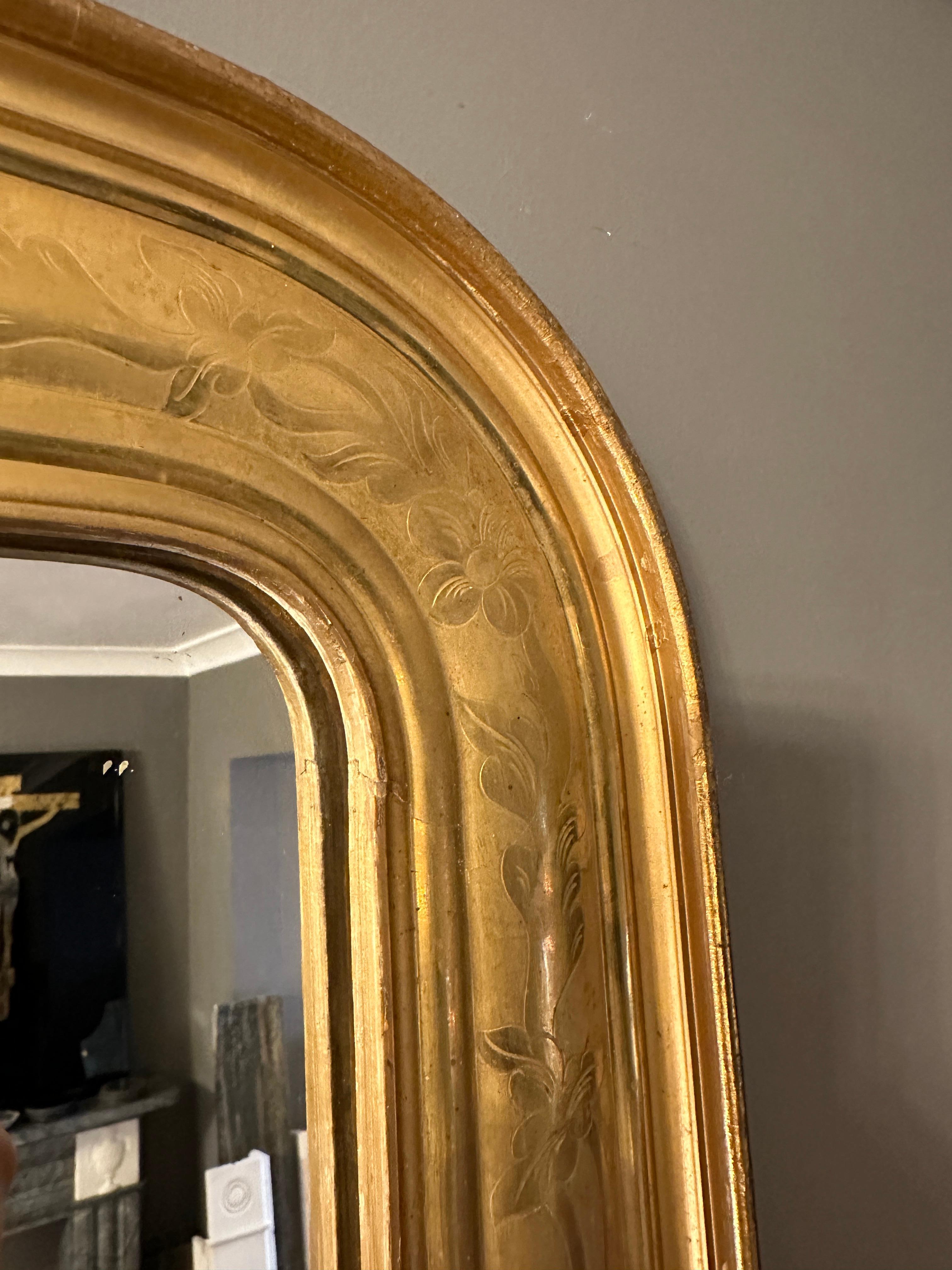 A Gold Gilt Louis Philippe Mirror By Auxerre Paris  For Sale 1
