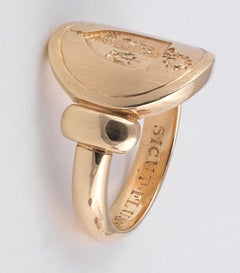 Anello vescovile con firma in oro calcografico