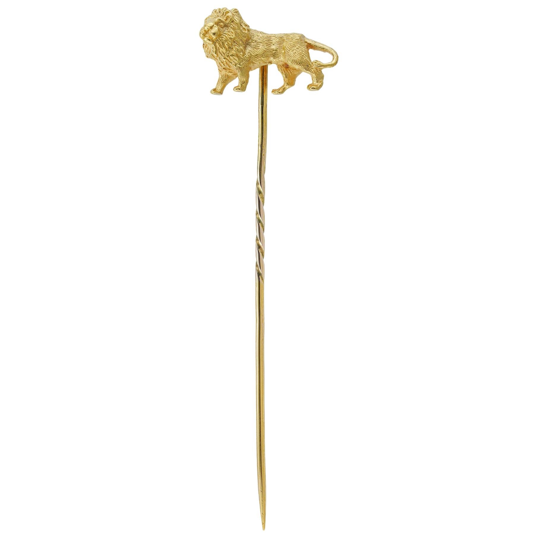Gold Lion Stick-Pin