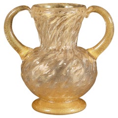 Gold Murano Glass Vase
