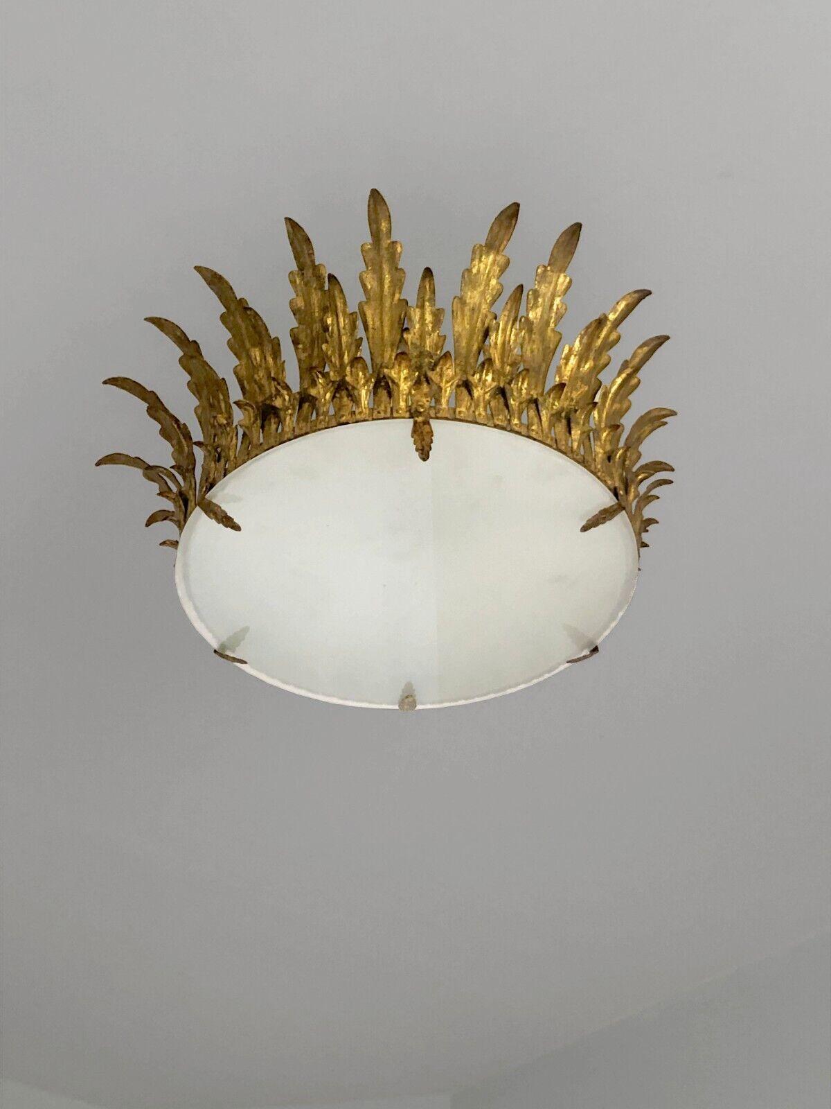 A NEO-CLASSICAL ART-DECO CROWN CEILING LAMP von MAISON BAGUES, Frankreich 1930 12