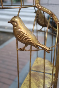 Golden Metal Birds Modern English Wall Mirror, 1990