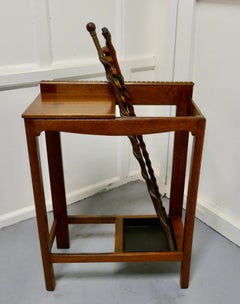 Golden Oak Hall Table Stick Stand