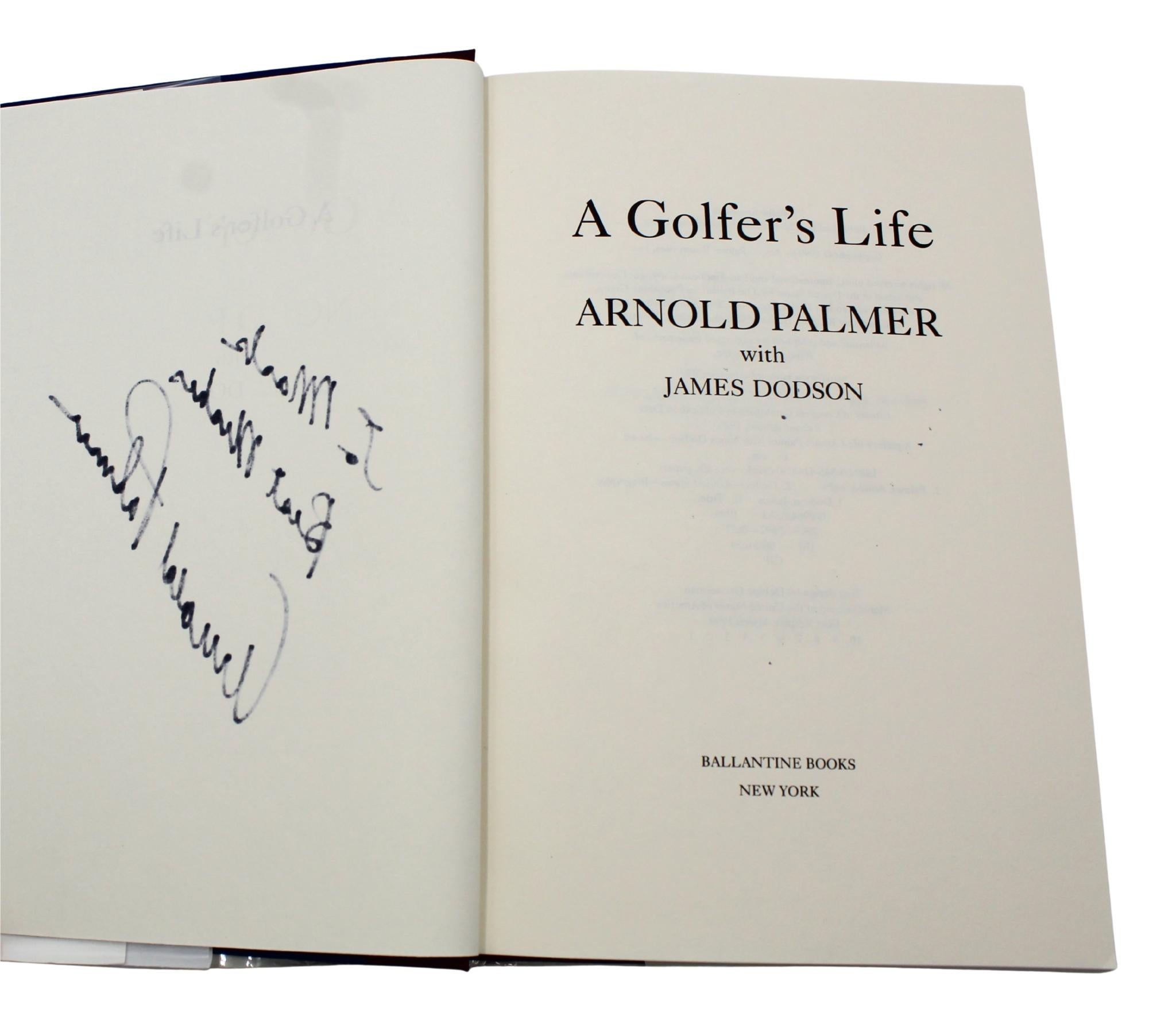 Mid-Century Modern A Golfer's Life by Arnold Palmer and James Dodson, Signed by Palmer, 1st Ed. For Sale