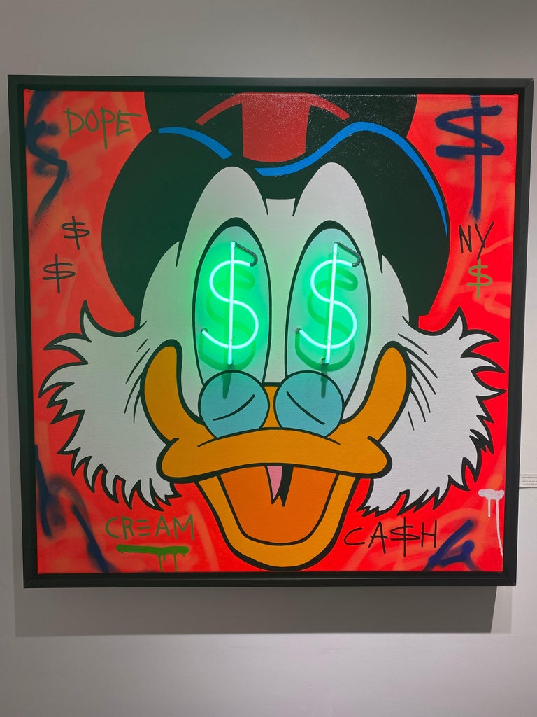 Money Scrooge Cash Only - Mixed Media Art by A. Gomez