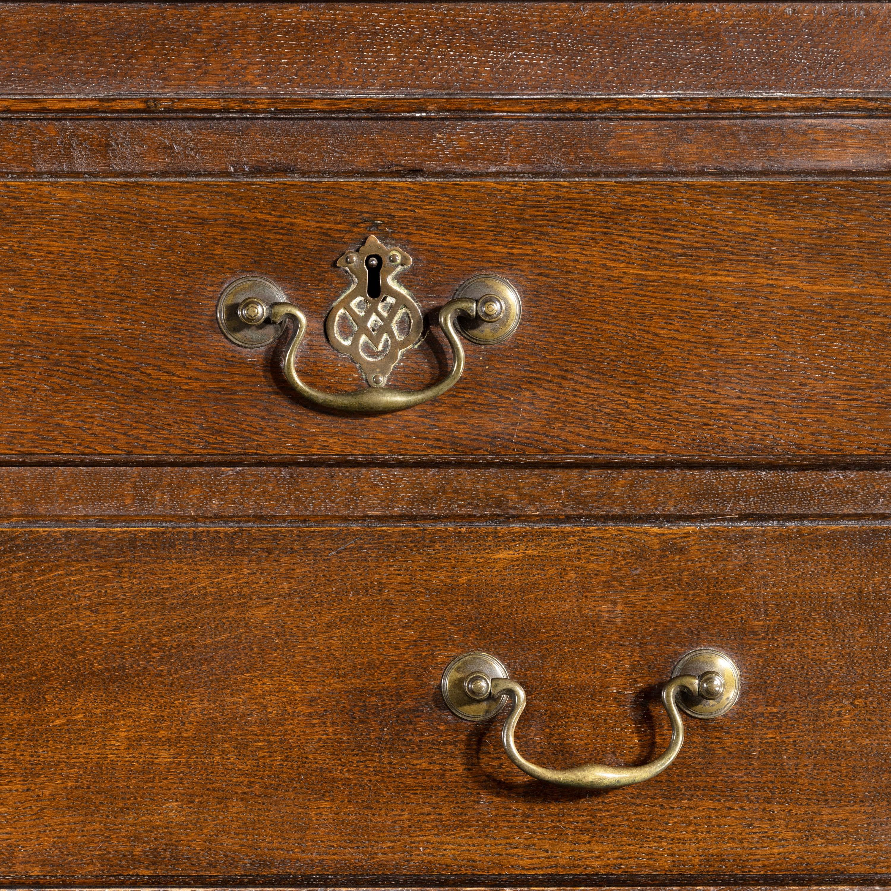 Good and Original George III Period Oak Chest on Chest 1