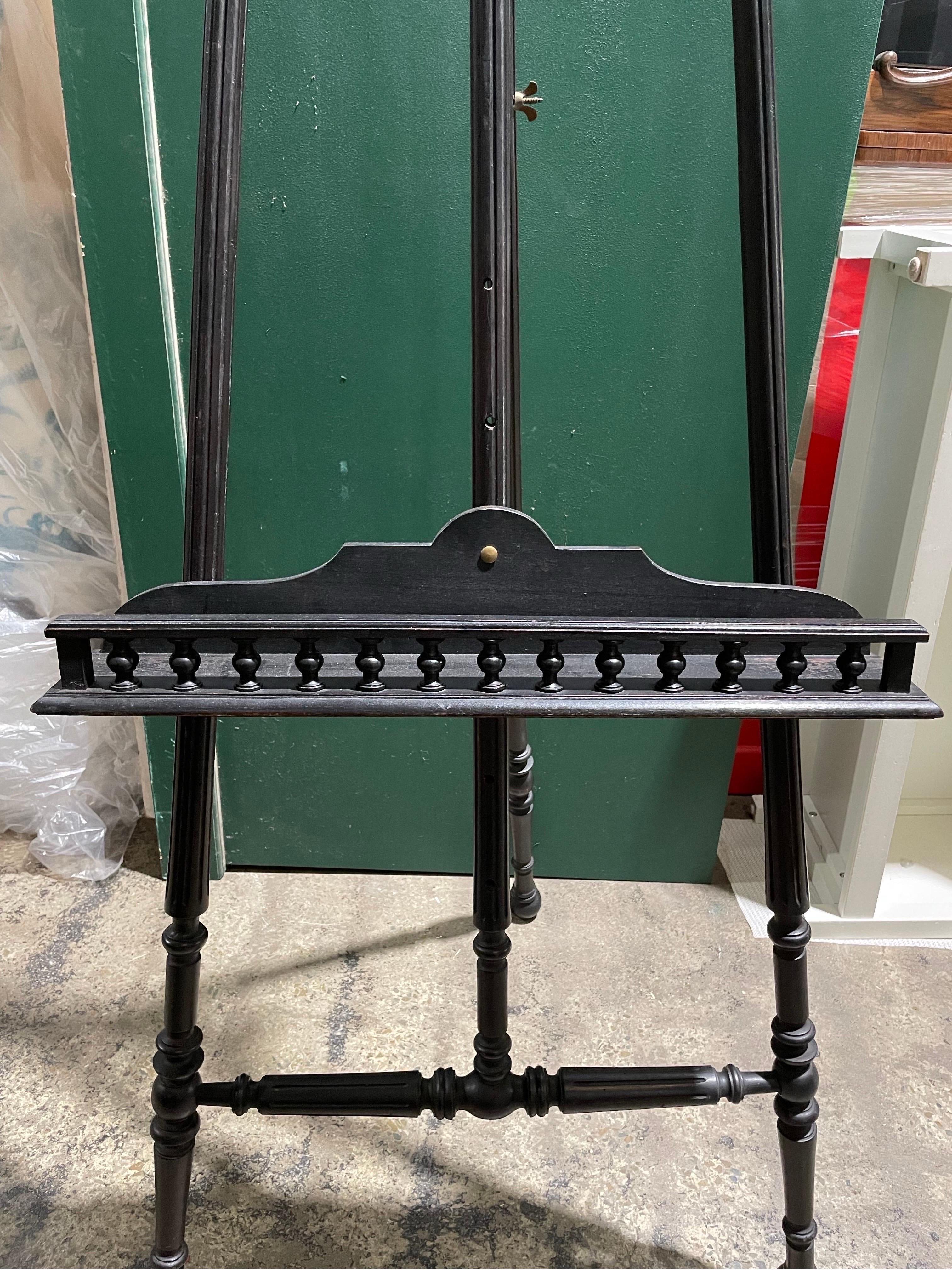 Hand-Carved A Good Carved and Ebonised Easle, French Circa 1880 For Sale