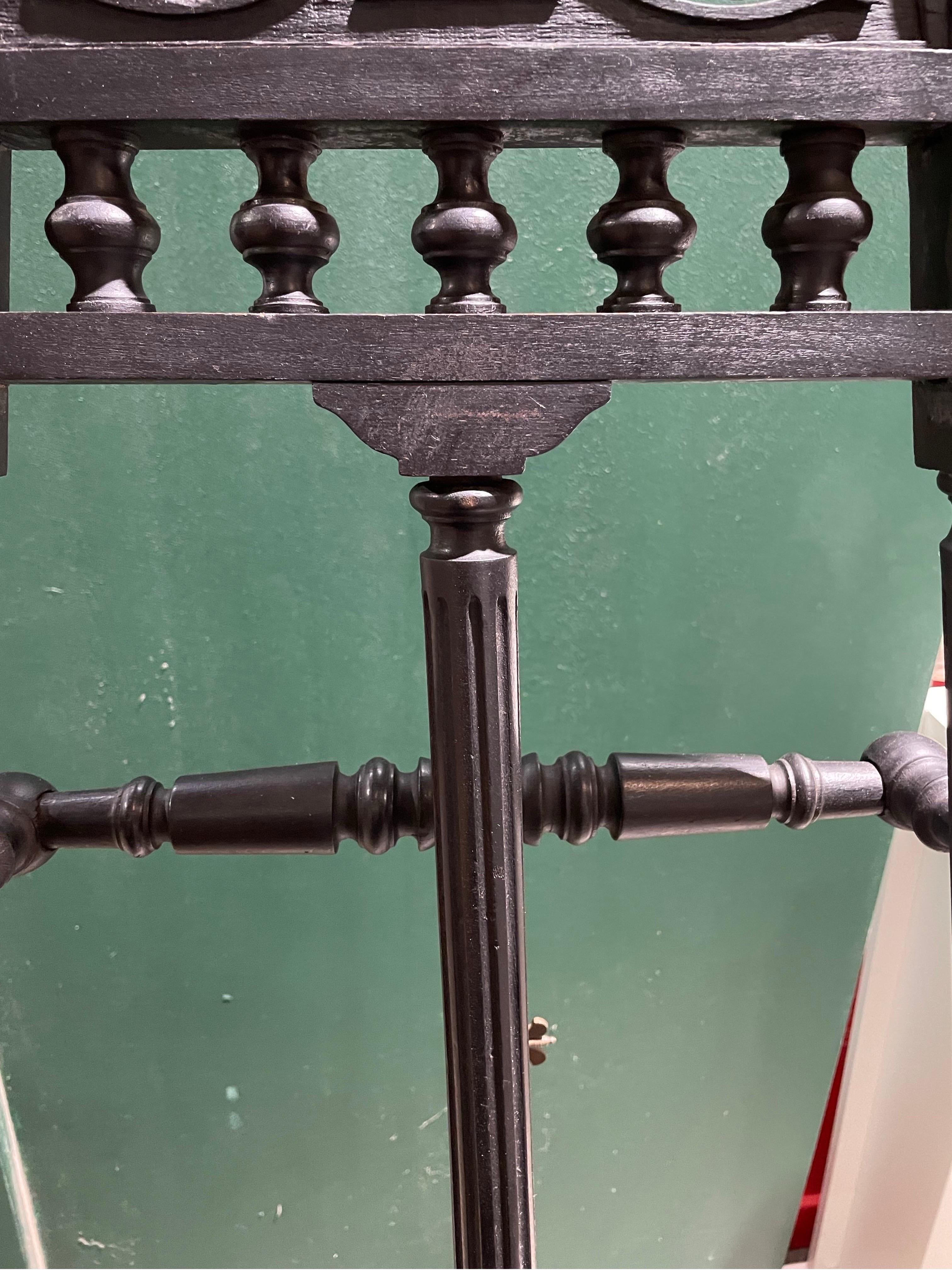 19th Century A Good Carved and Ebonised Easle, French Circa 1880 For Sale