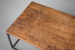 Good Cherry and Metal Mounted Coffee Table