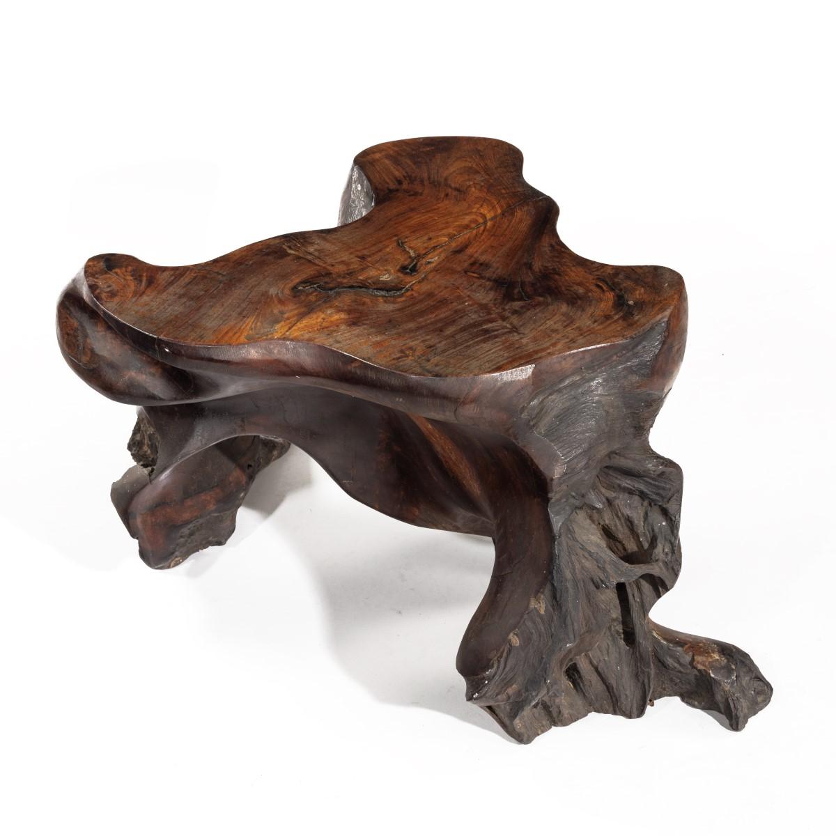 Mid-19th Century Good Chinese Rootwood Stool For Sale