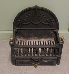 A Good Classical Iron Fire Grate with Ash Tray