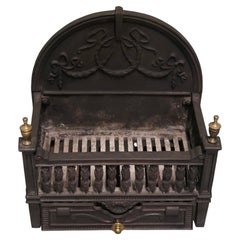A Good Classical Iron Fire Grate with Ash Tray