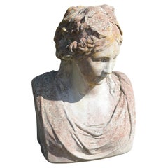 A Good Classical Weathered Bust of a Lady  This is a Good Large Bust of a Lady