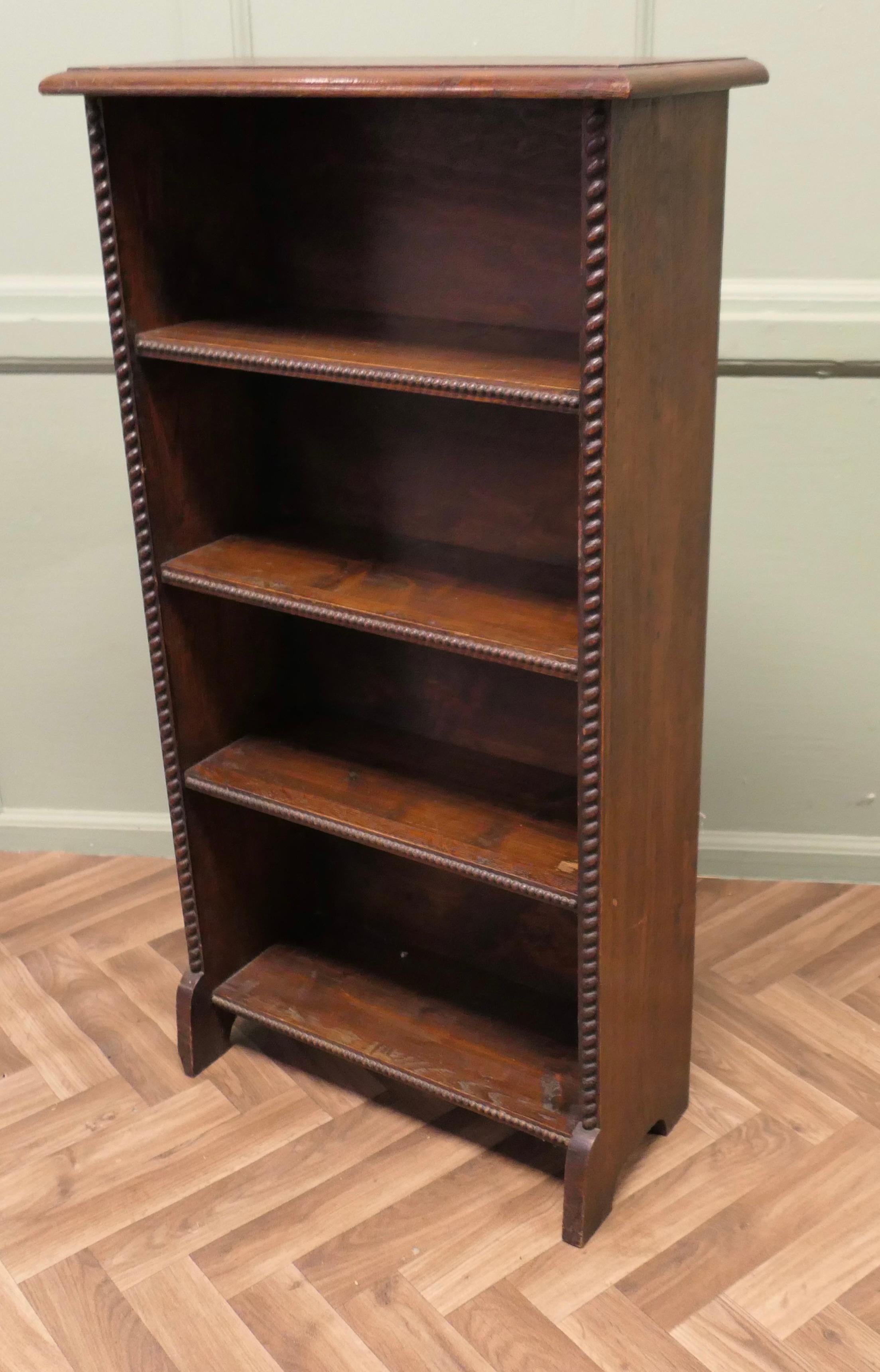 A Good Early 20th Century Open Oak Bookcase  This is an attractive piece For Sale 3