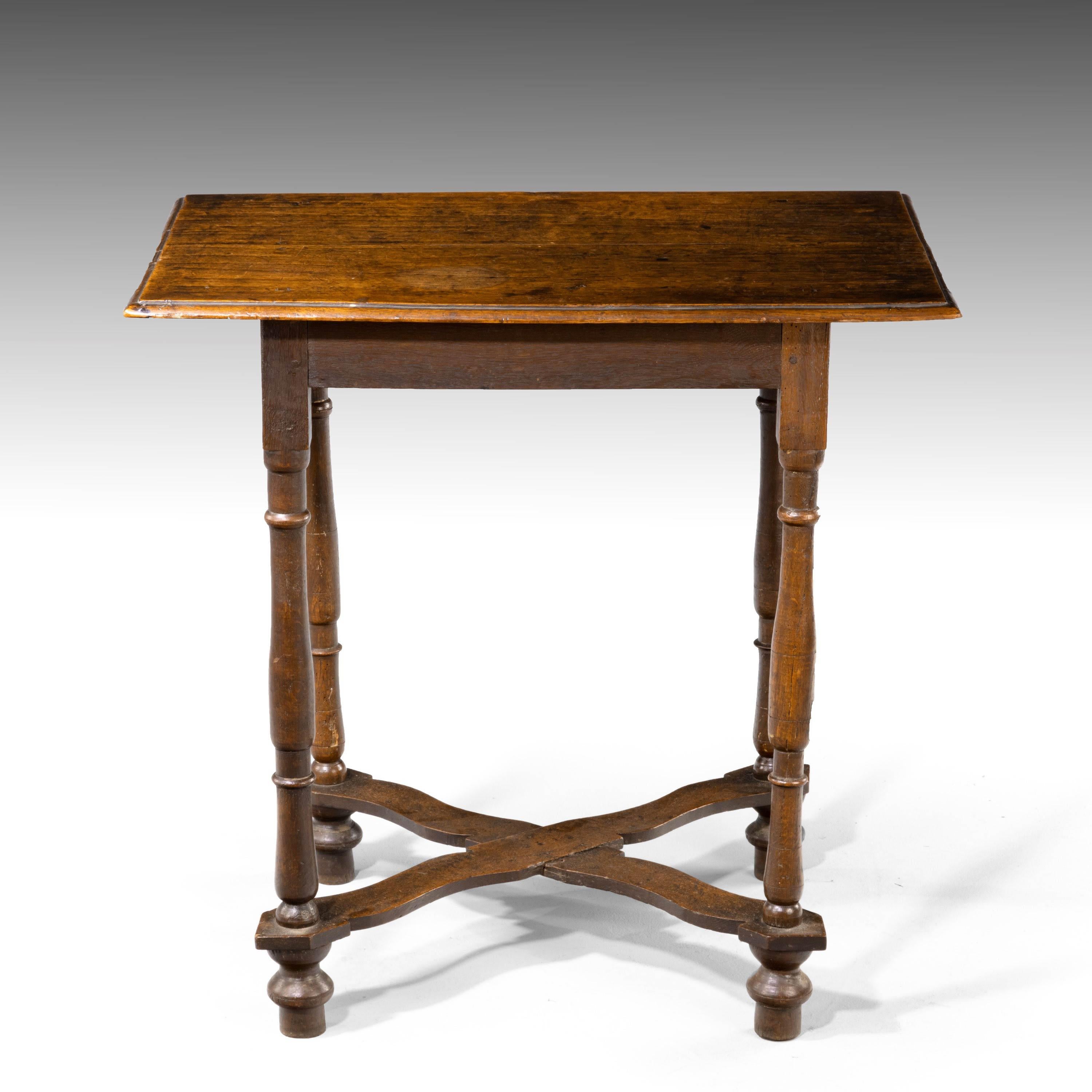 18th Century Good Early Queen Anne Period Oak Side Table