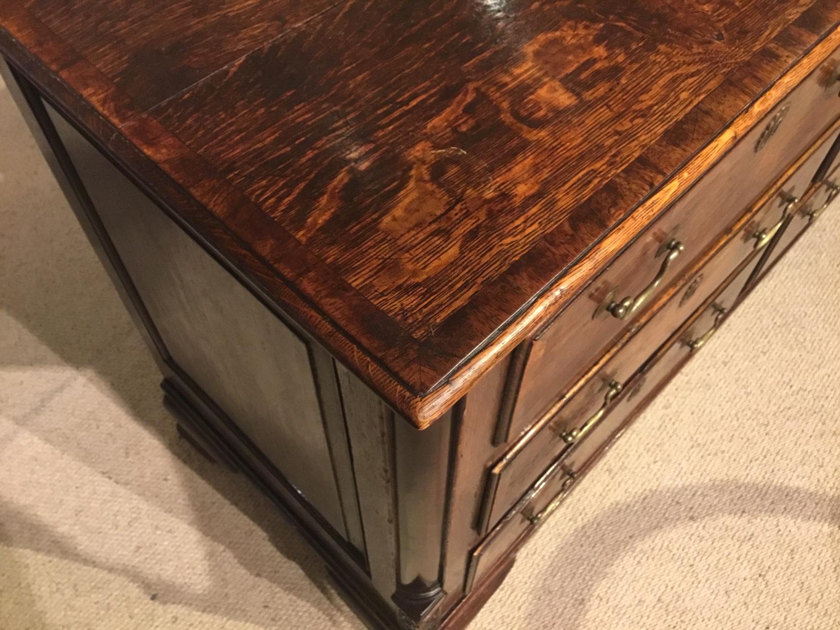 Late 18th Century Good Georgian Period Oak and Mahogany Lancashire Mule Chest