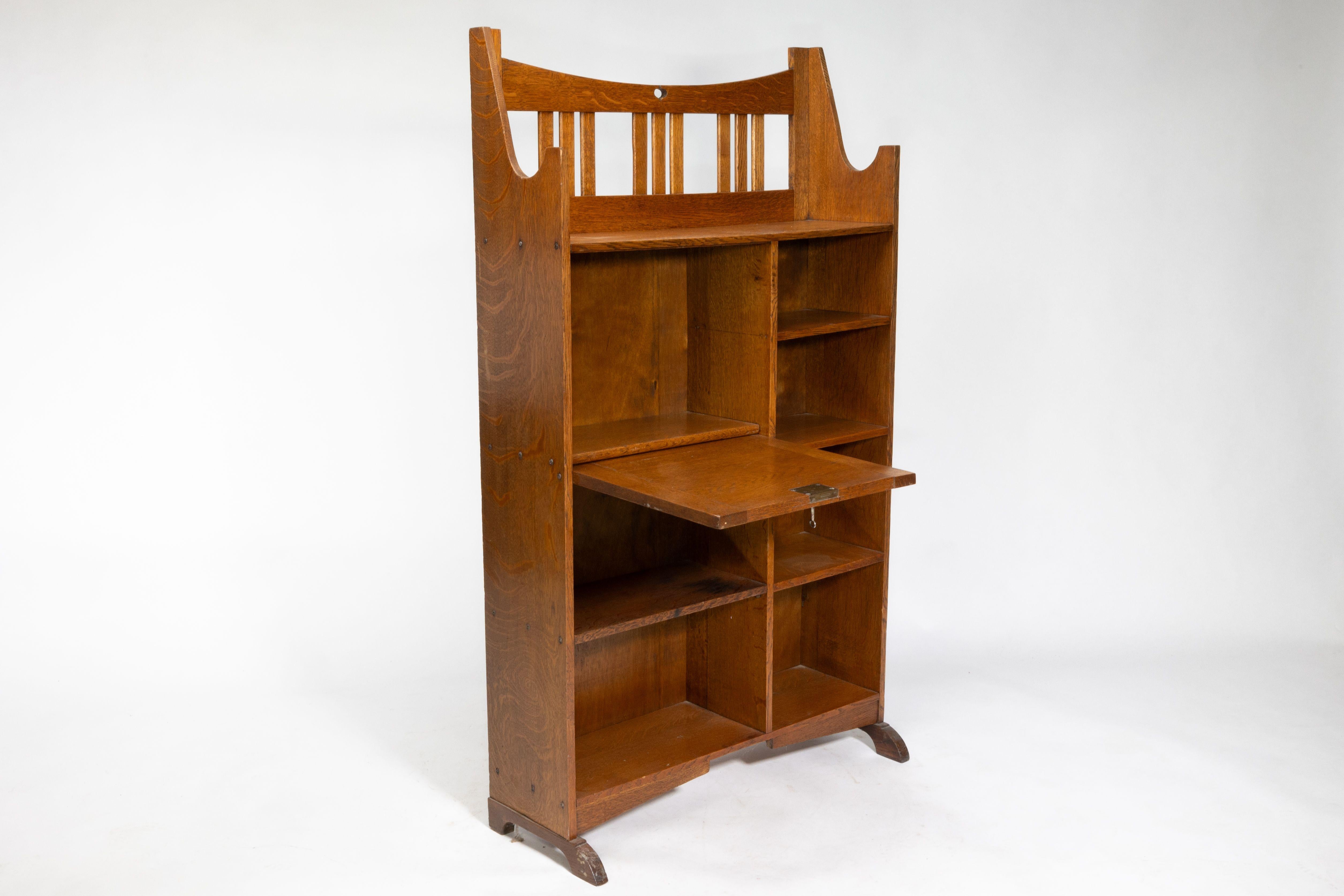 Arts and Crafts A good Glasgow School bureau bookcase