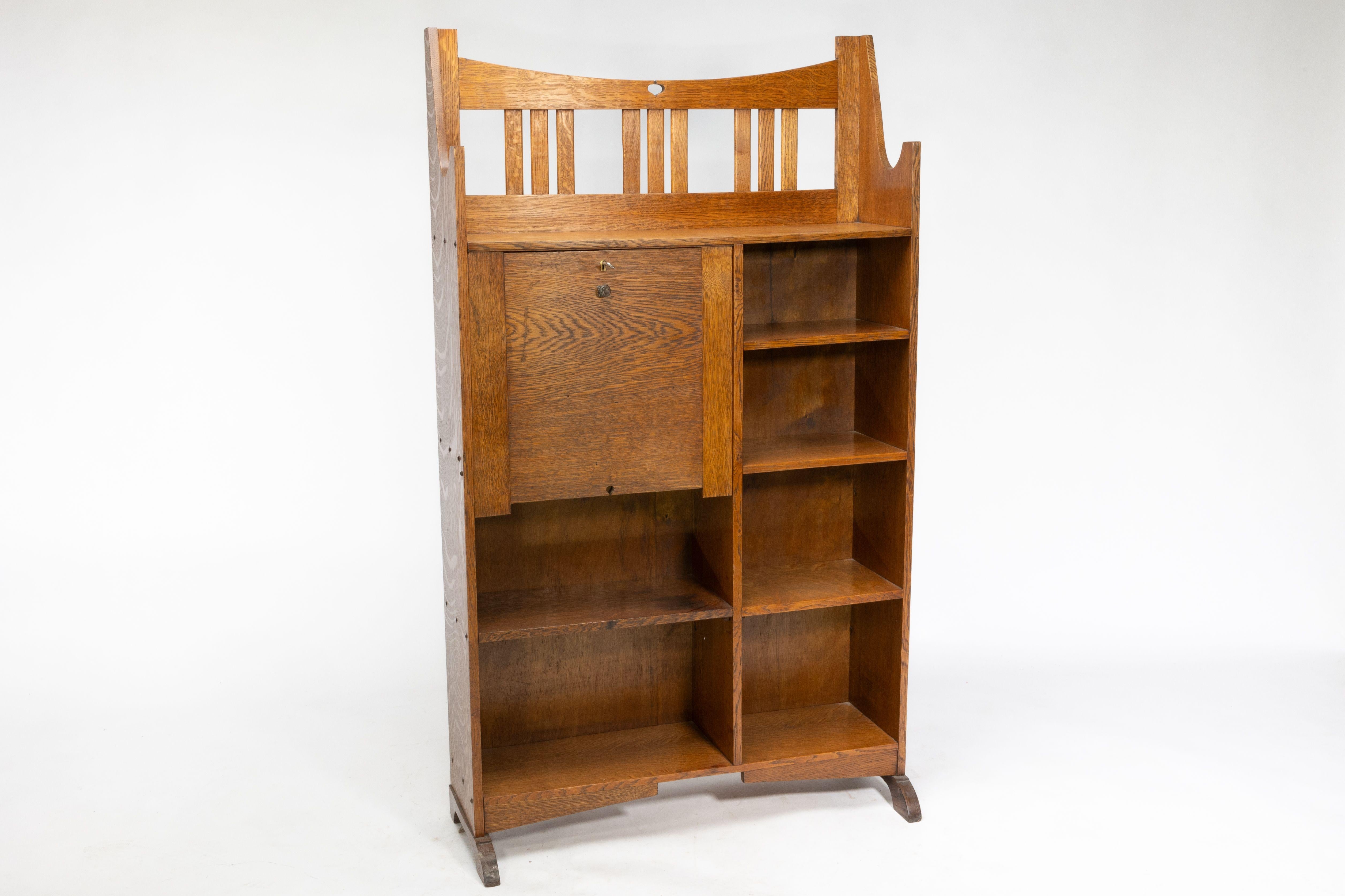 Scottish A good Glasgow School bureau bookcase