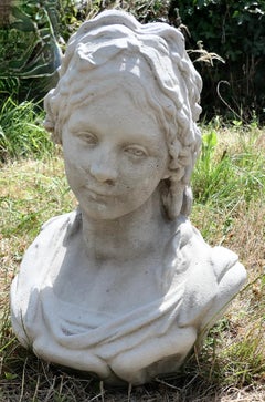 Early 20th Century Regency Lady Bust Sculpture, 22\" High