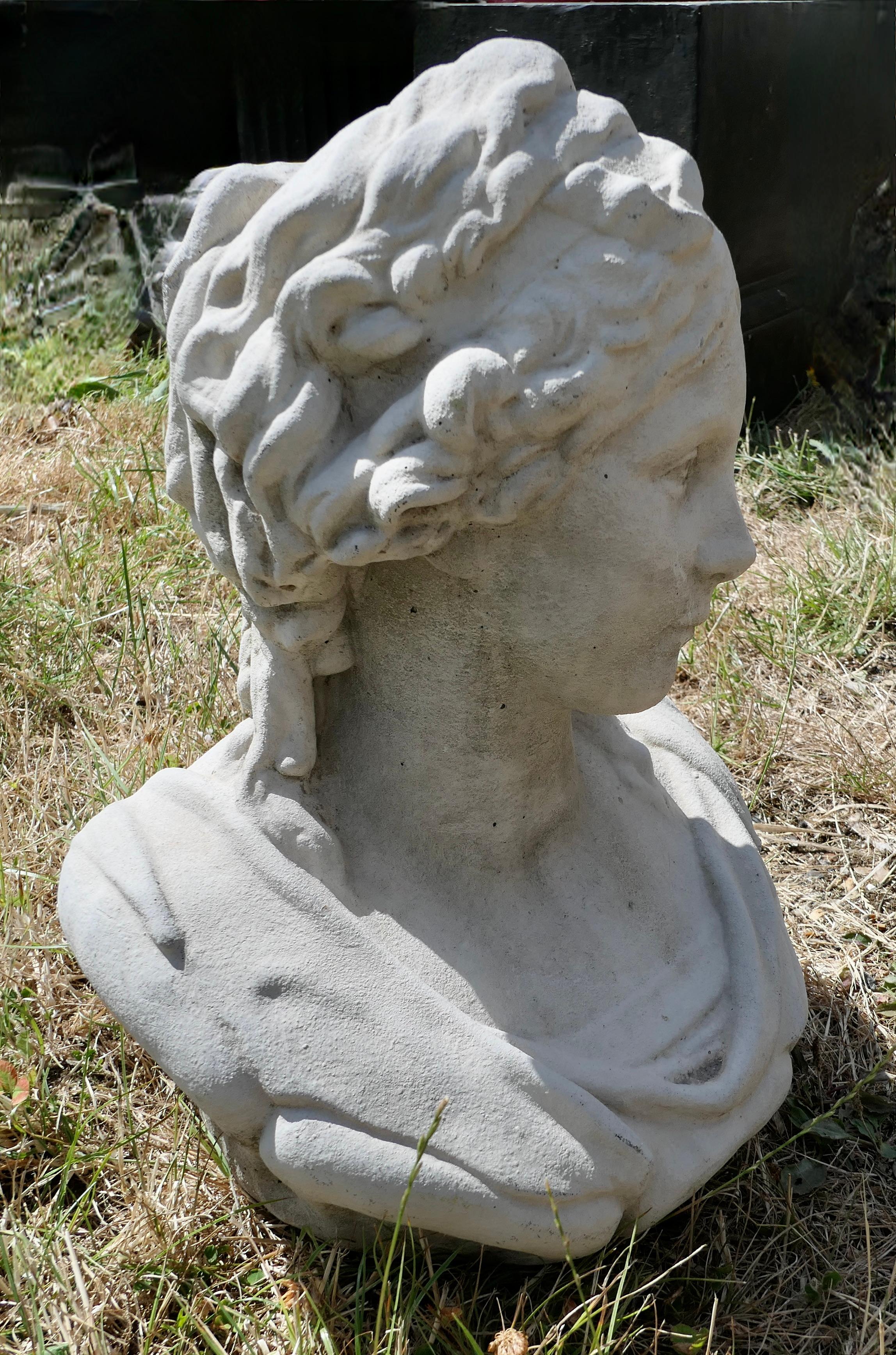 Concrete A Good Large Bust of a Regency Lady For Sale