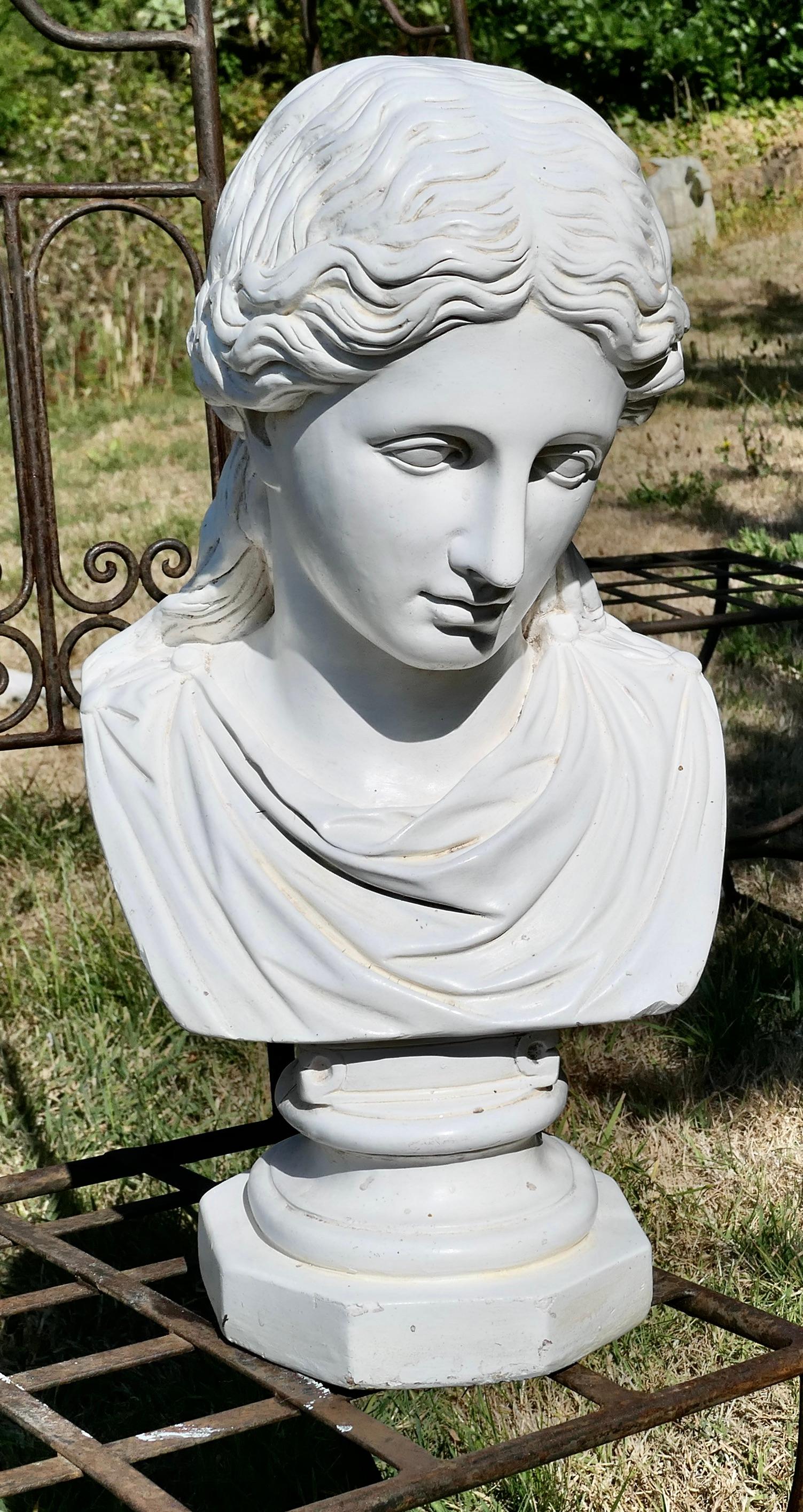 Art Nouveau Good Large Bust of a Roman Lady in the Pre-Raphealite Style For Sale