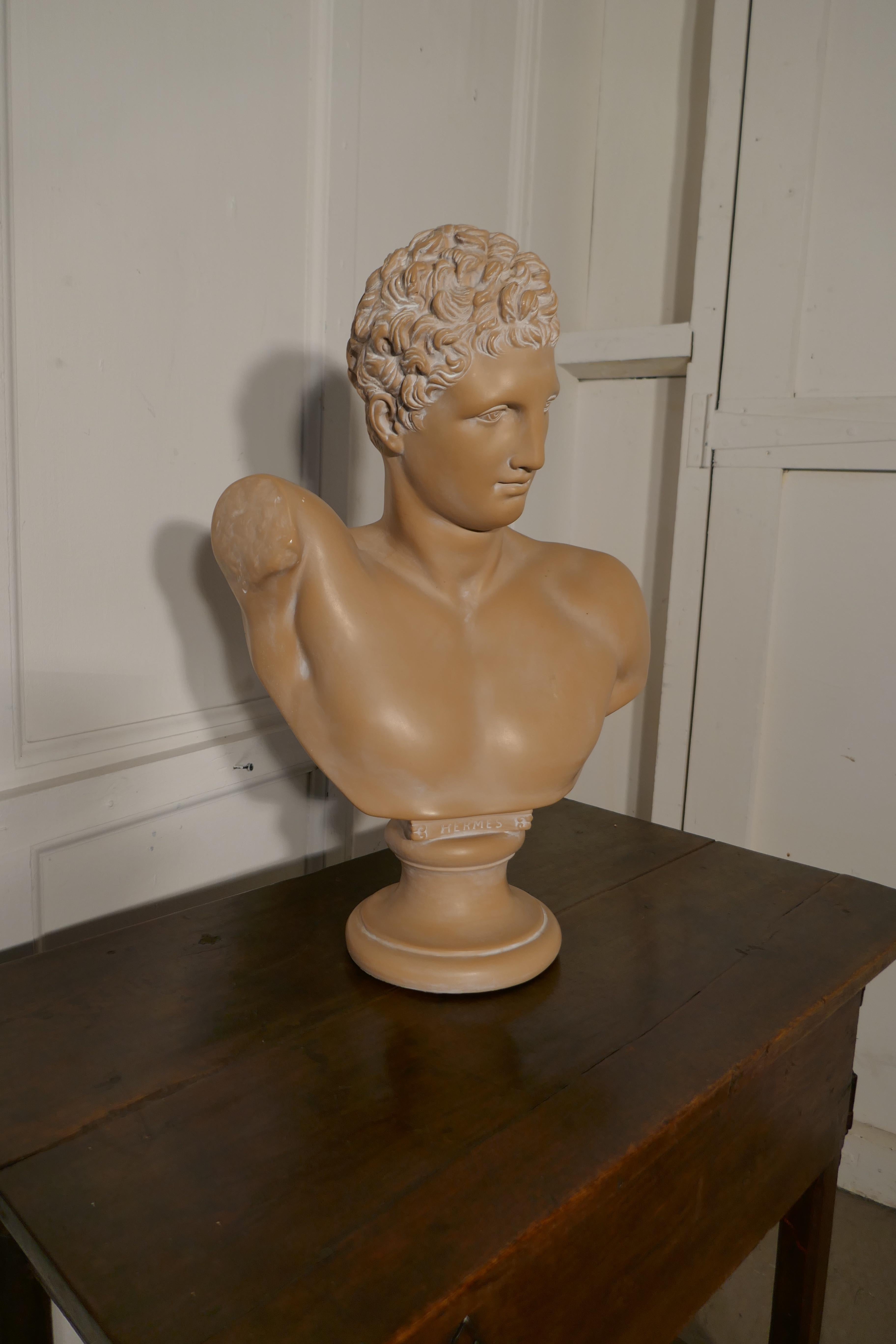 Classical Greek Good Large Bust of the God Hermes For Sale