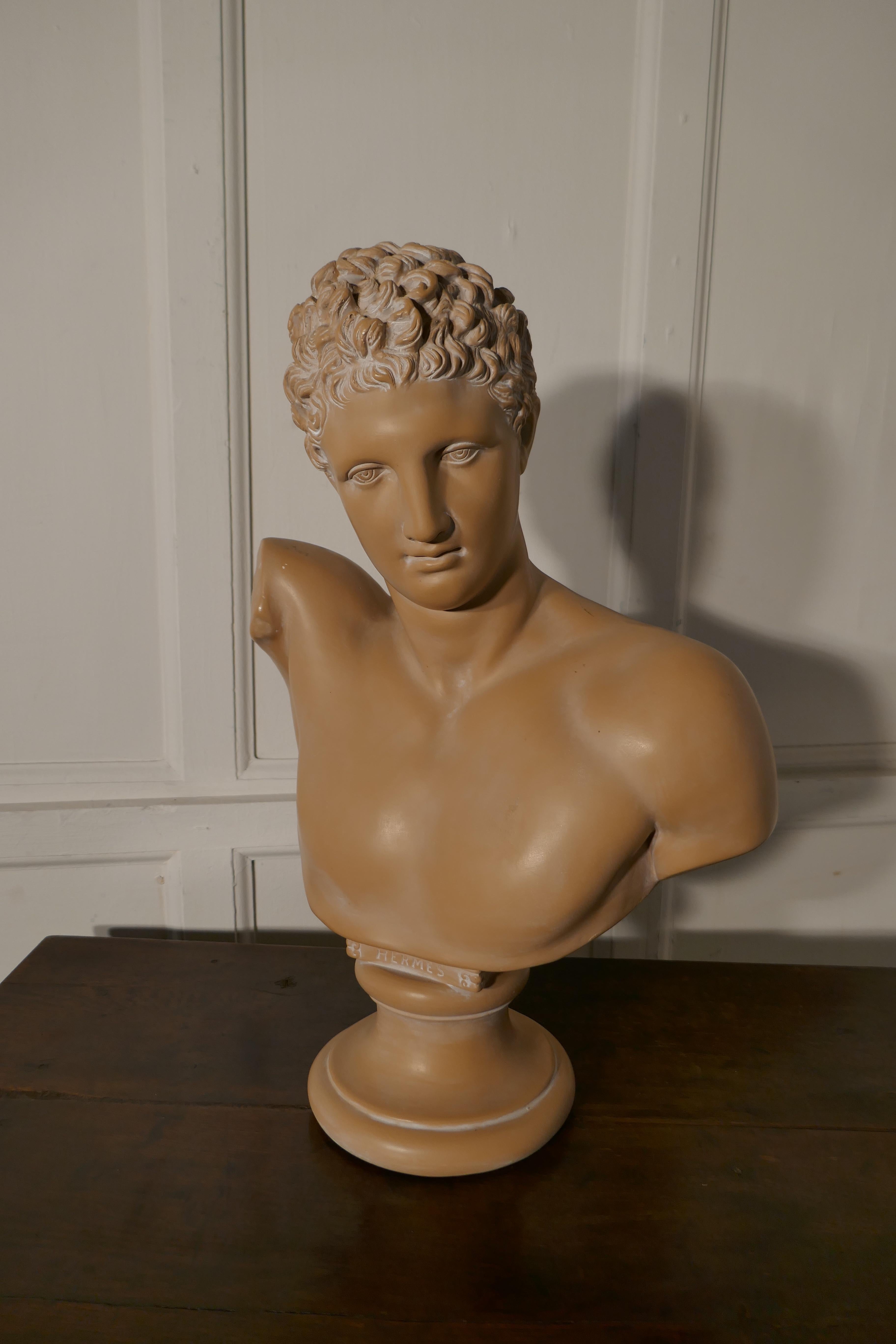 Good Large Bust of the God Hermes In Good Condition For Sale In Chillerton, Isle of Wight