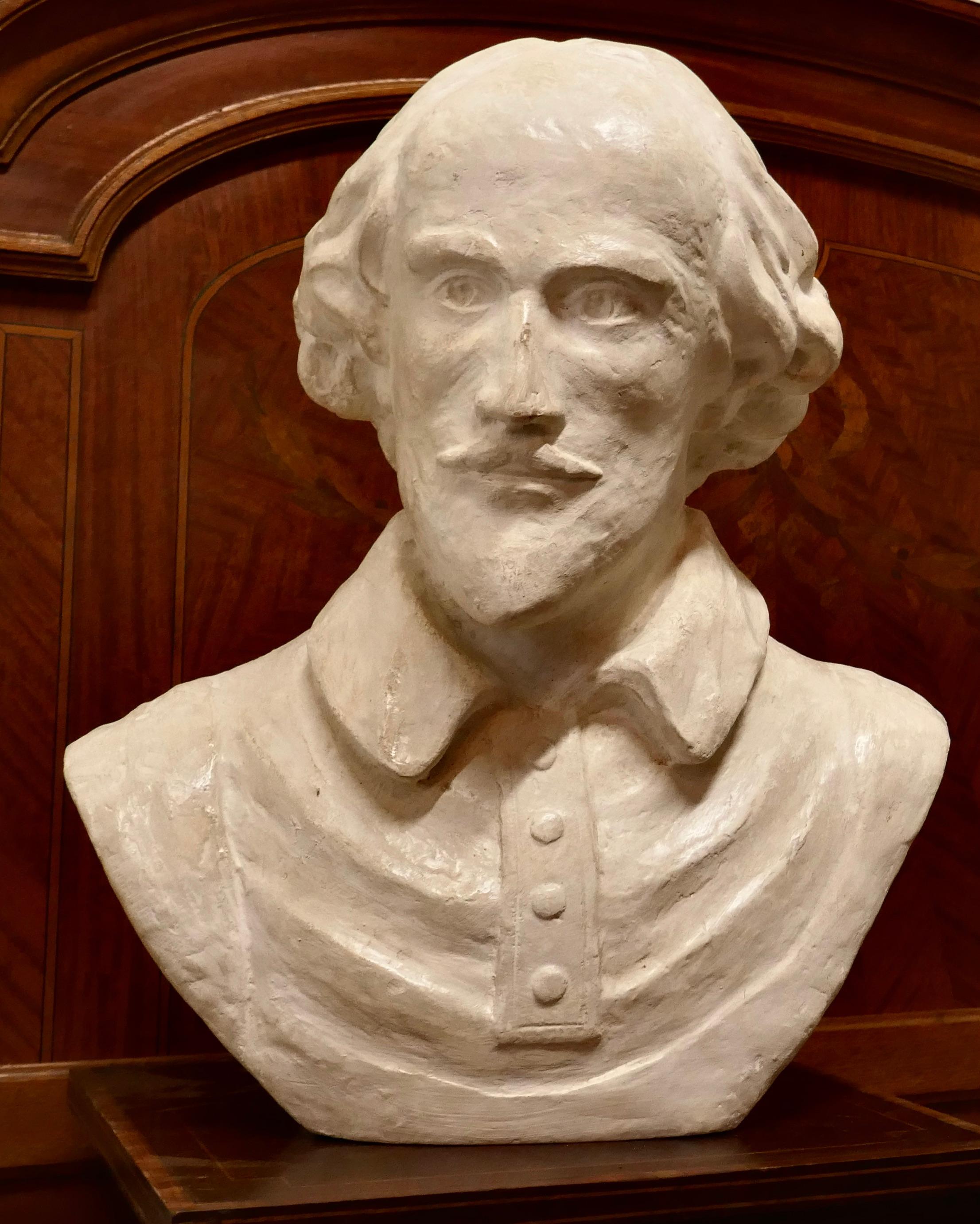 Beaux Arts Good Large Bust of William Shakespeare For Sale