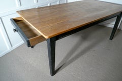 Good Large Old Rustic Pine Farmhouse Table