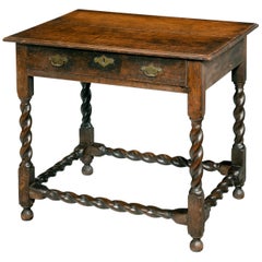 Good Later 17th Century Oak Side Table
