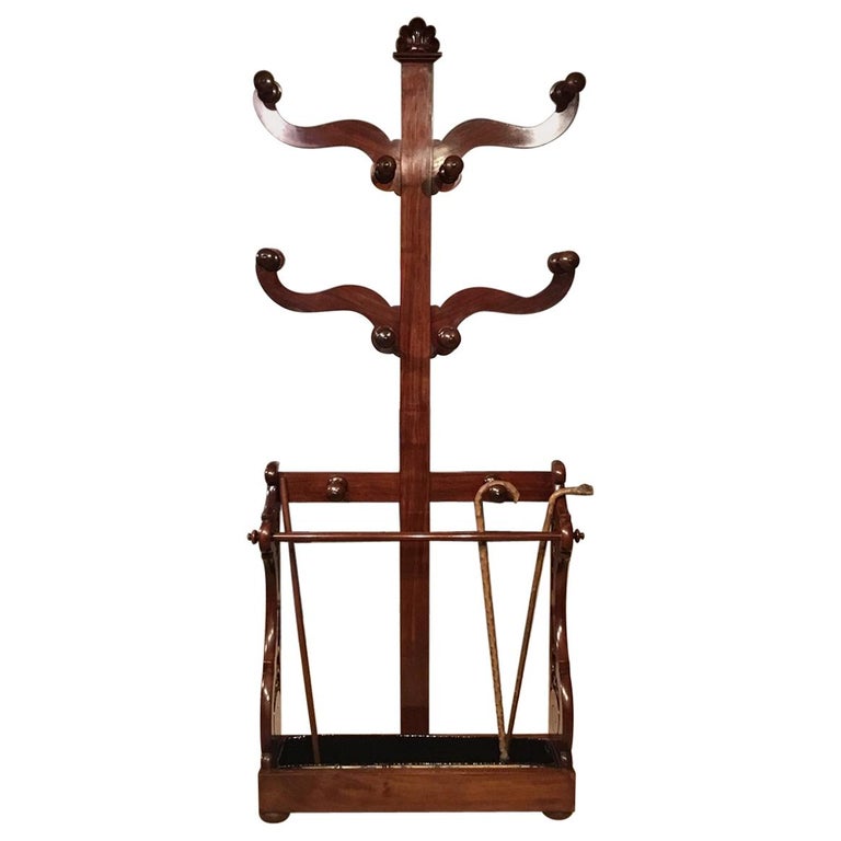 Good Mahogany Victorian Period Hall Tree at 1stDibs