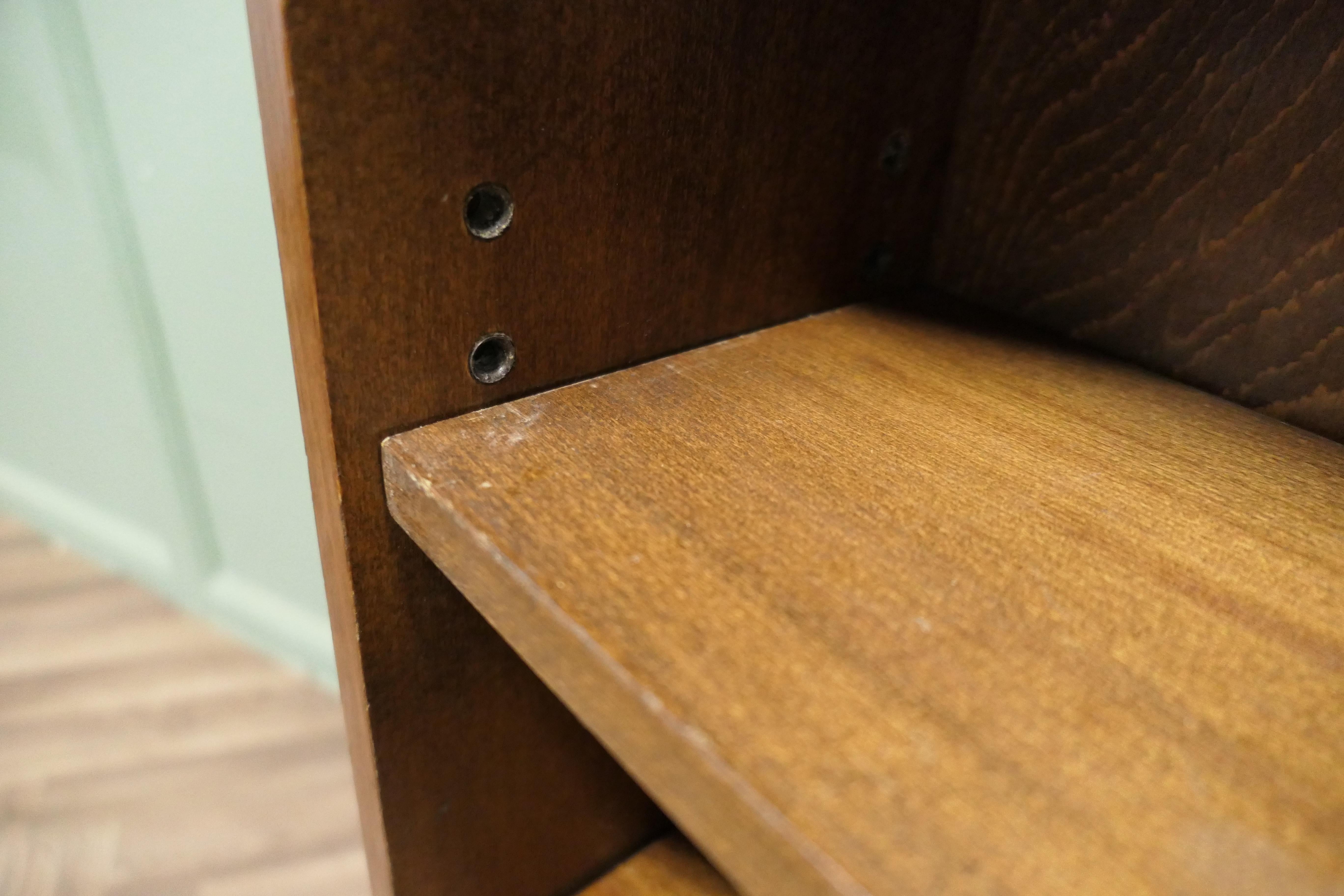 Mid-Century Modern A Good Oak Open Bookcase  This is a good quality Oak open book shelf For Sale
