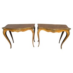 A Good Pair French Console Hall Tables