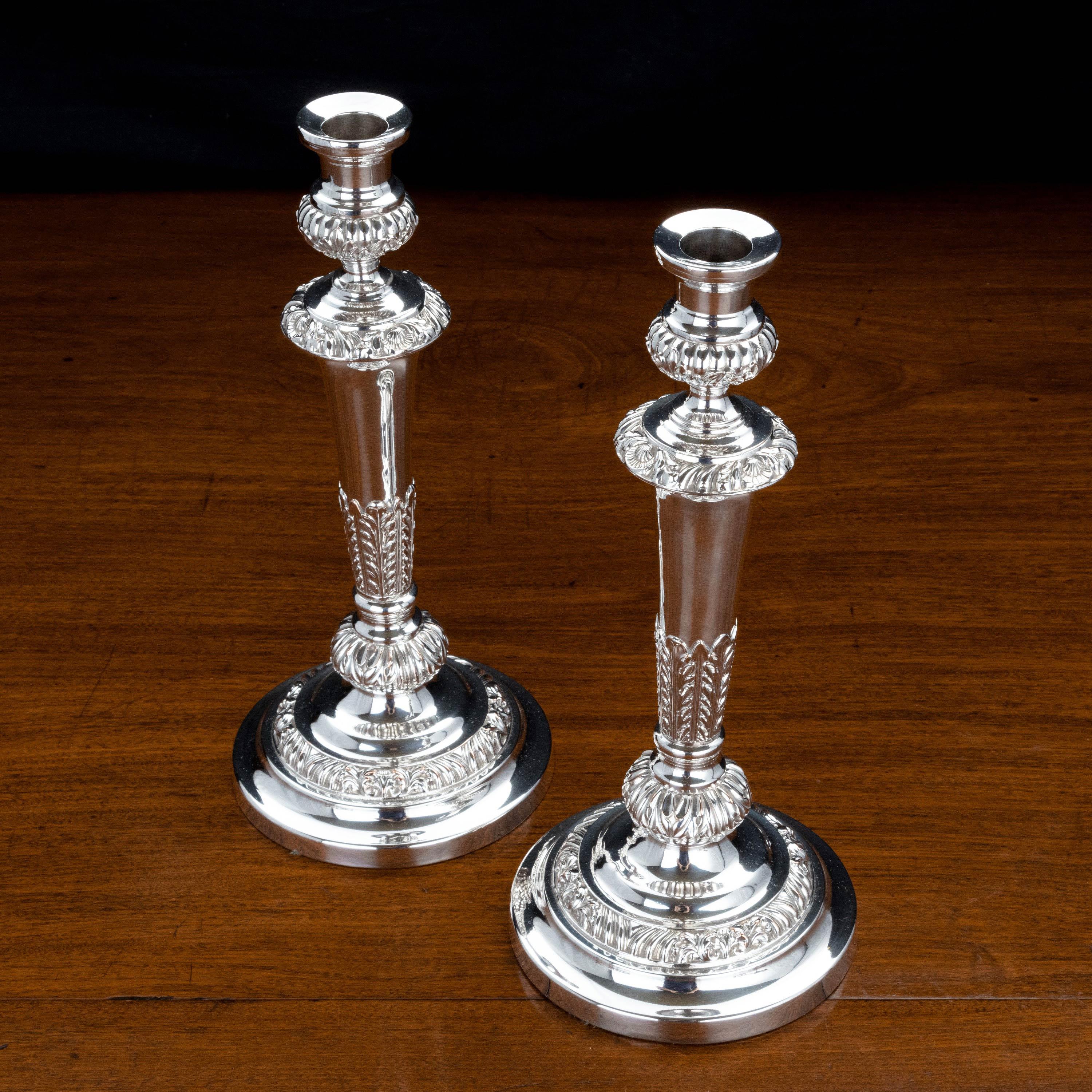 Good Pair of 19th Century Sheffield-Plated Candelabra 3