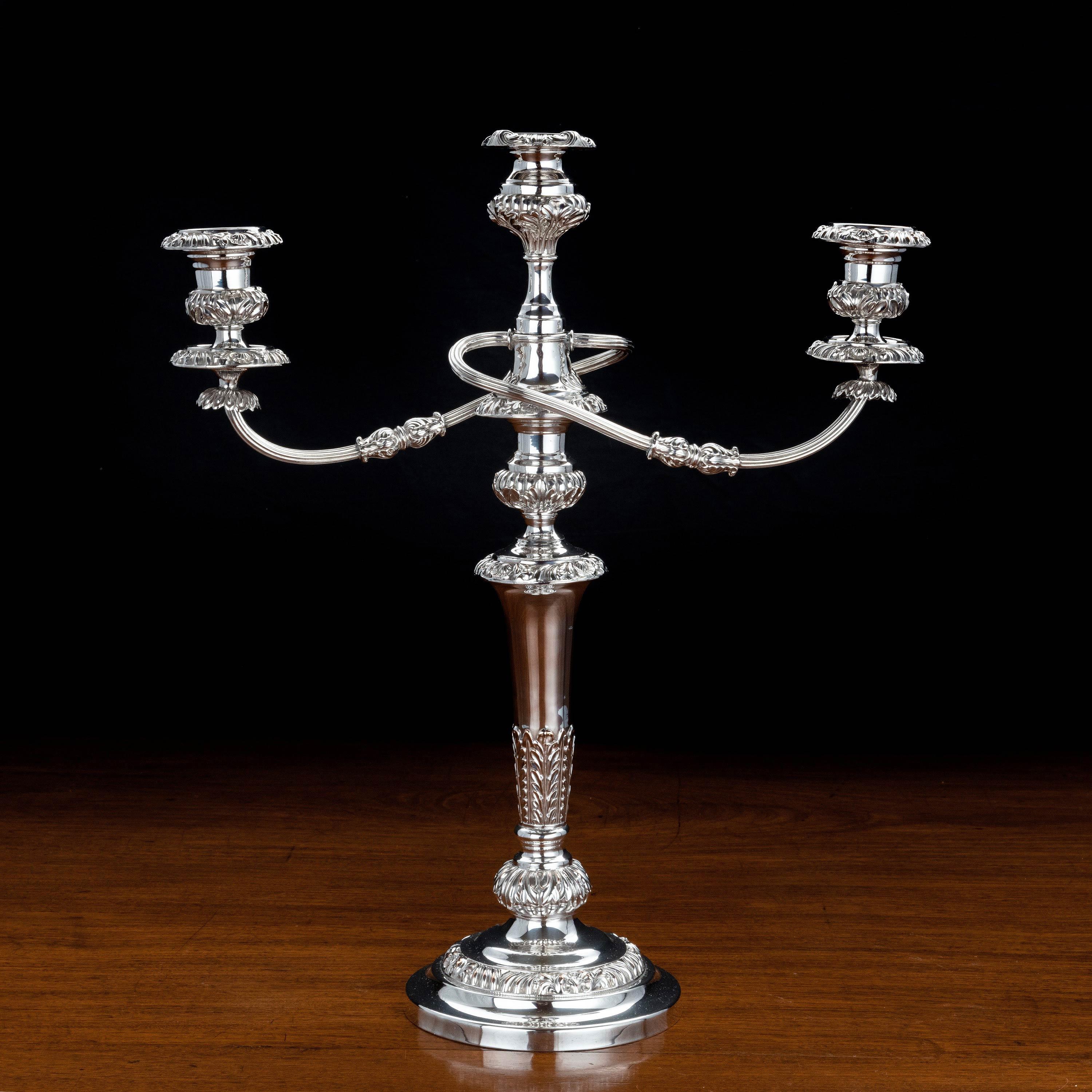 Good Pair of 19th Century Sheffield-Plated Candelabra 4