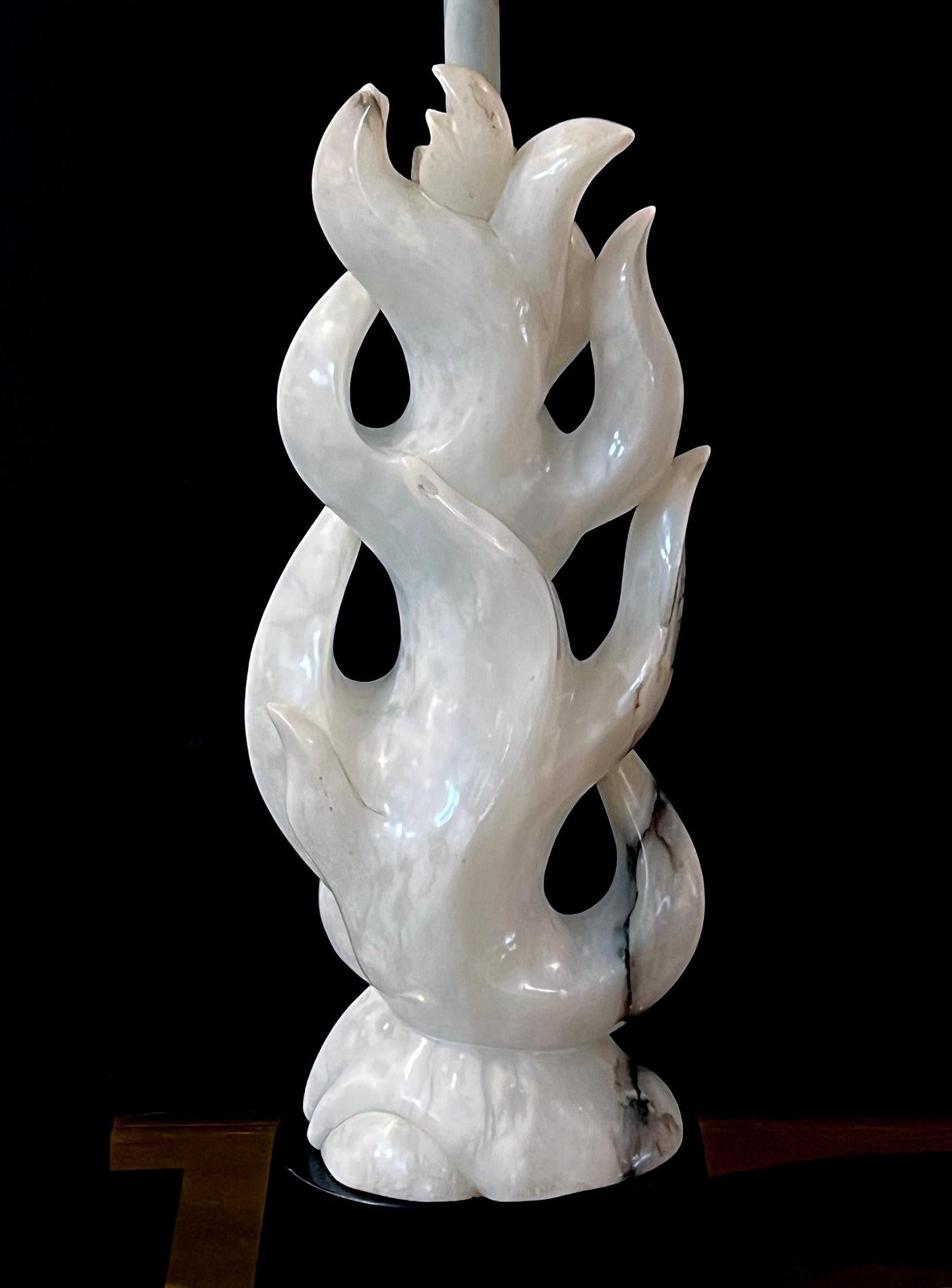 Mid-Century Modern A Good Pair of Italian Mid-Century Maurizio Tempestini Alabaster Lamps For Sale