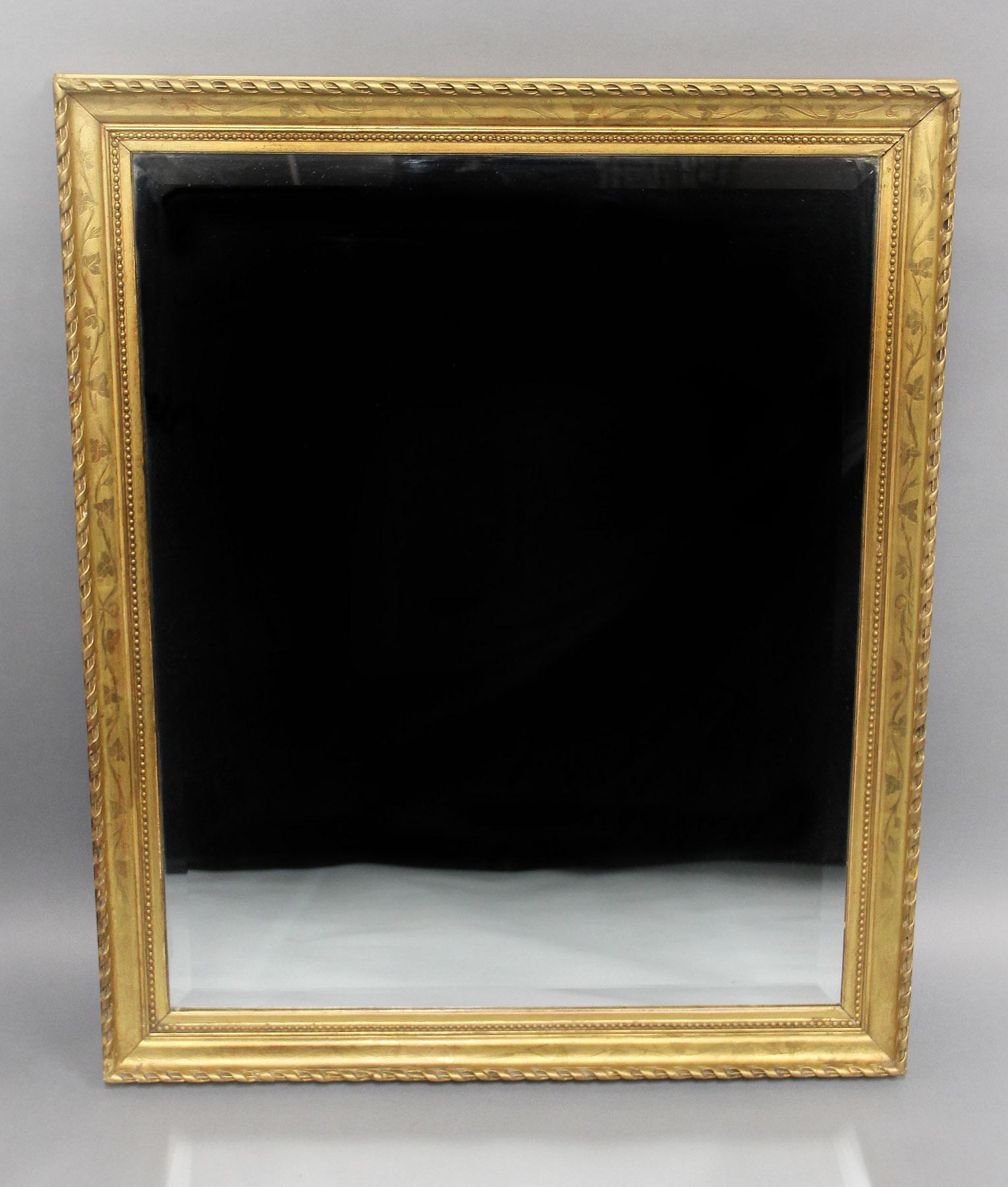 Belle Époque A Good Pair of Late 19th Century Carved Giltwood and Gesso Mirrors For Sale