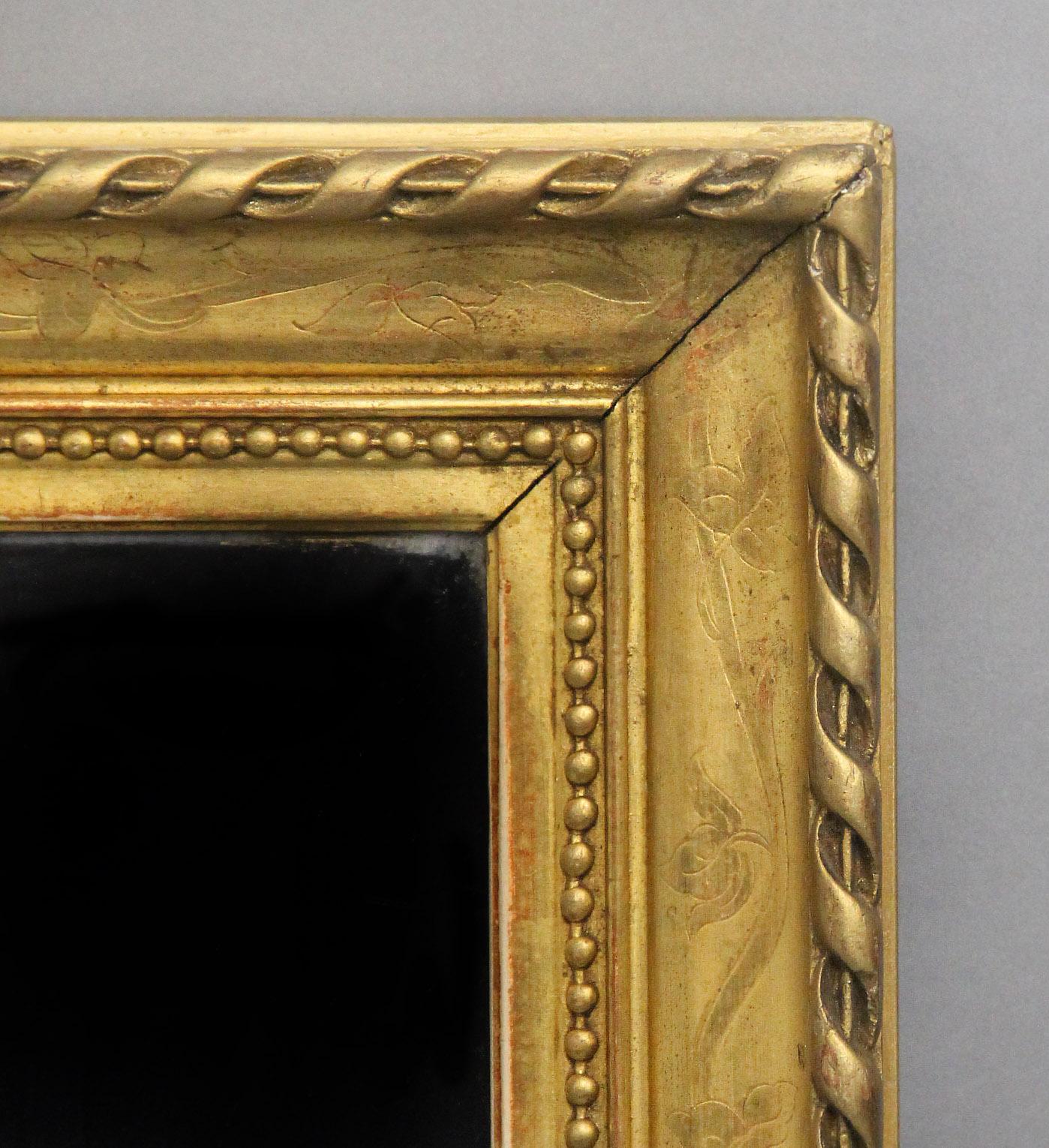A Good Pair of Late 19th Century Carved Giltwood and Gesso Mirrors For Sale 1