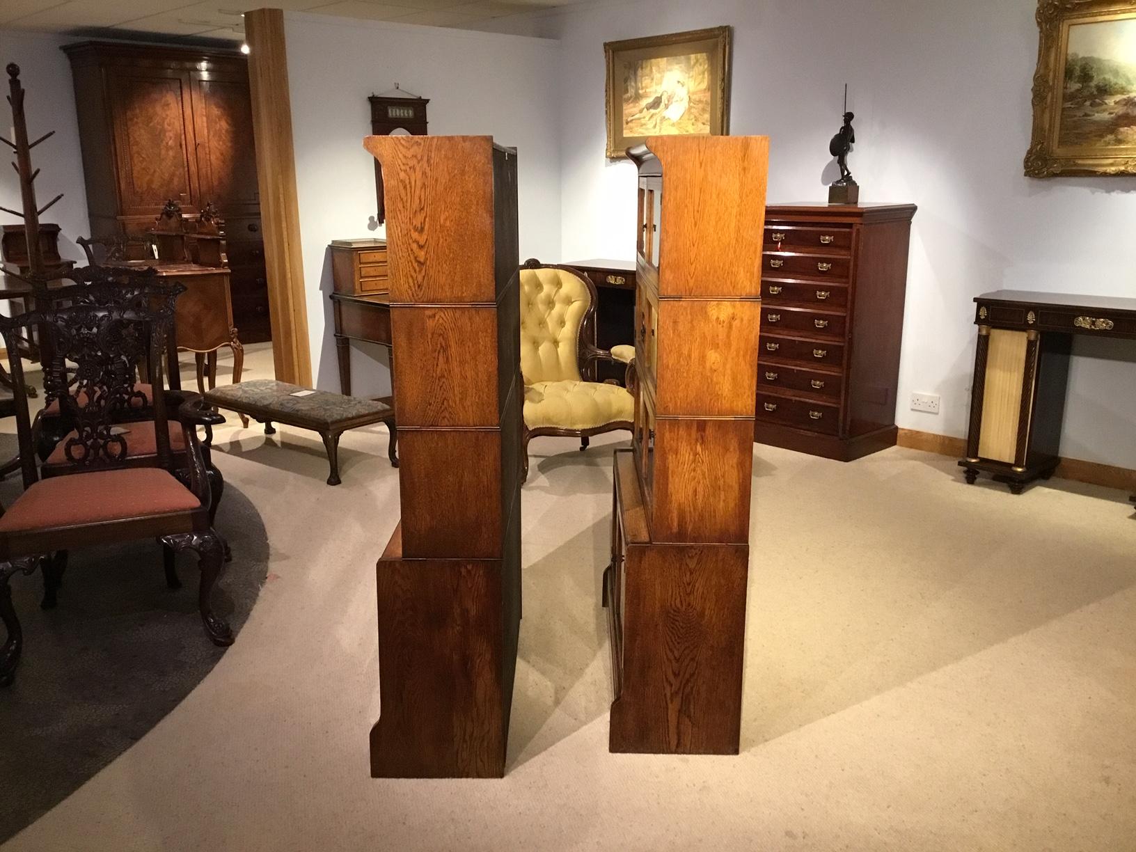 Good Pair of Oak Sectional Bookcases by William Baker & Co of Oxford 5